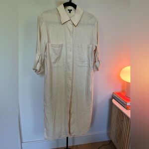 Monrow Cream Shirt Dress